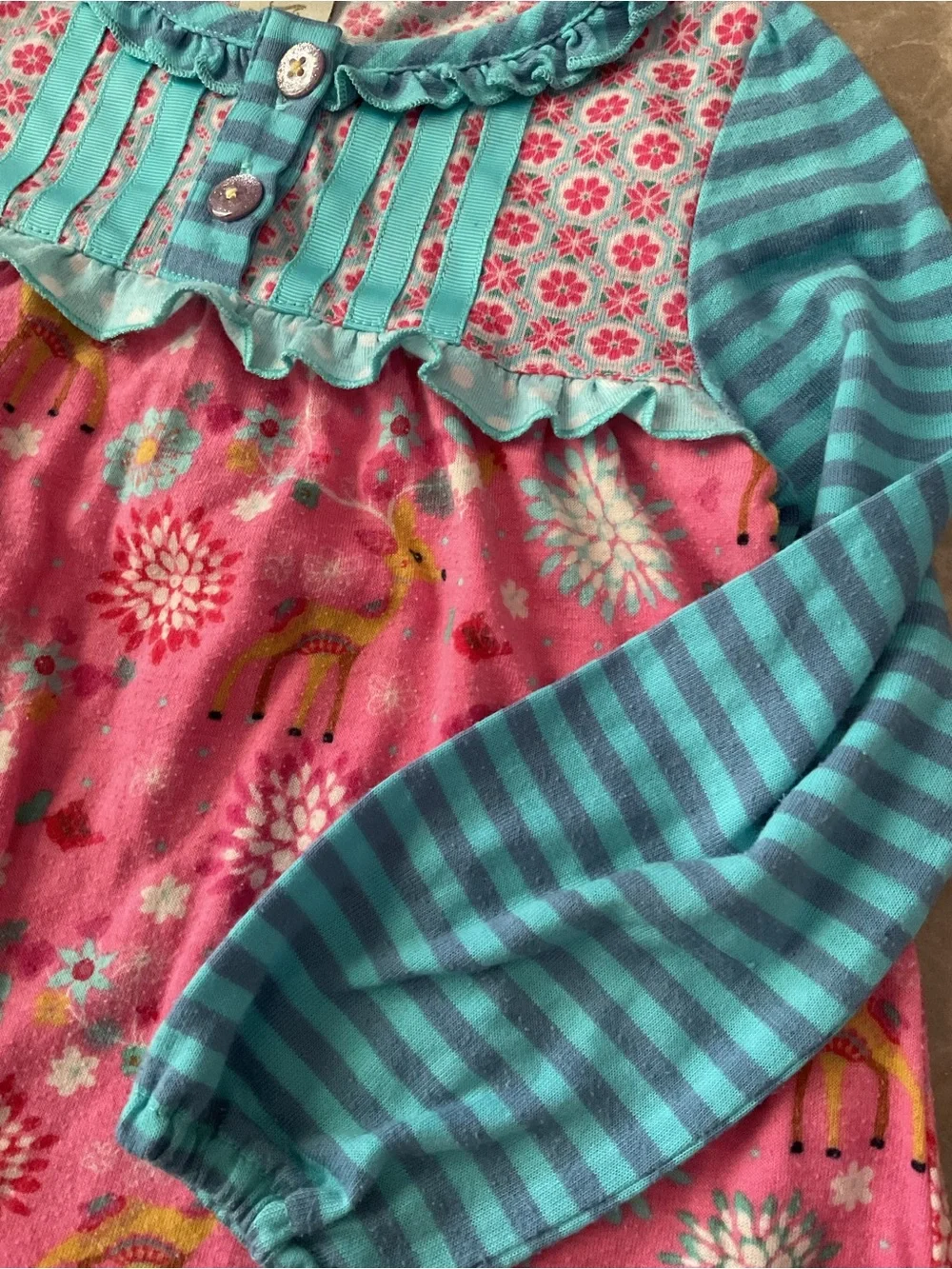 Matilda Jane Pjs set floral deer ruffles
